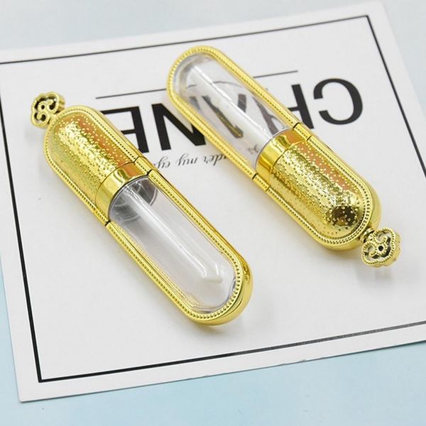 

50pcs DIY Empty Lip Gloss Tubes Gold Crown Design Lipstick Bottle Container Beauty Tool Sample Refillable Lipgloss Bottle