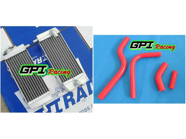 

gpi aluminum radiator +red hose for kx 250f kxf250 kx250f 2004 2005 04 05