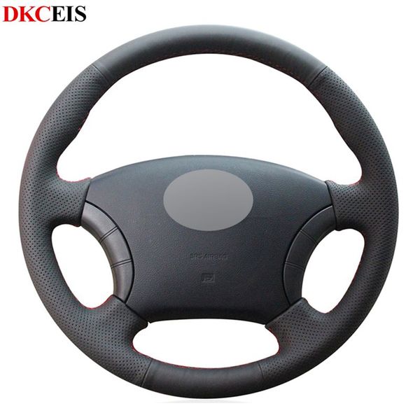 

hand-sewing black pu faux leather car steering wheel cover for great wall haval hover h5 2010-2015 h3 2009-2012 wingle 5 wingle3