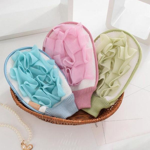 

loofah bath shower sponge pouf mesh ball exfoliating scrubber shower scrubber mesh soft puff milk accessories