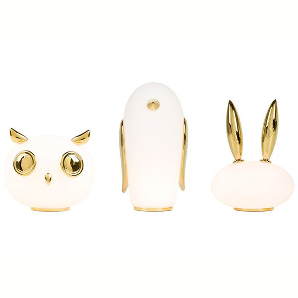 

art creative design desk lights lamp glass metal gold animal owl table lamp new ta083