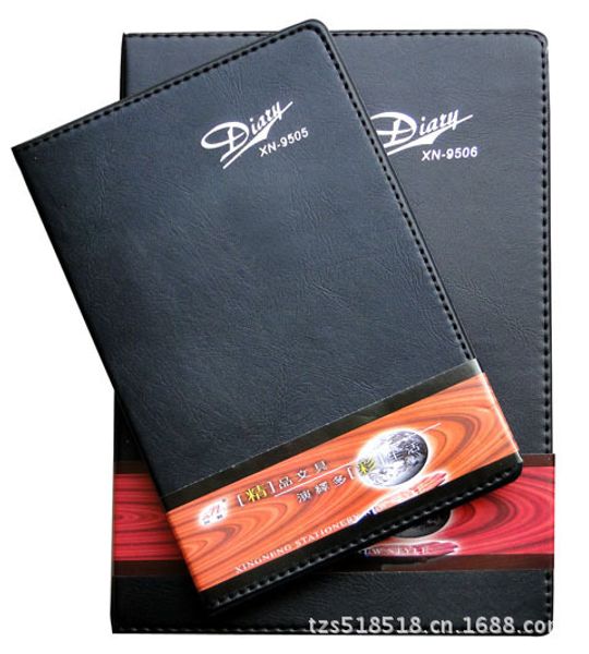 

a5 business notebook leather black notepad meeting book office supplies, Purple;pink