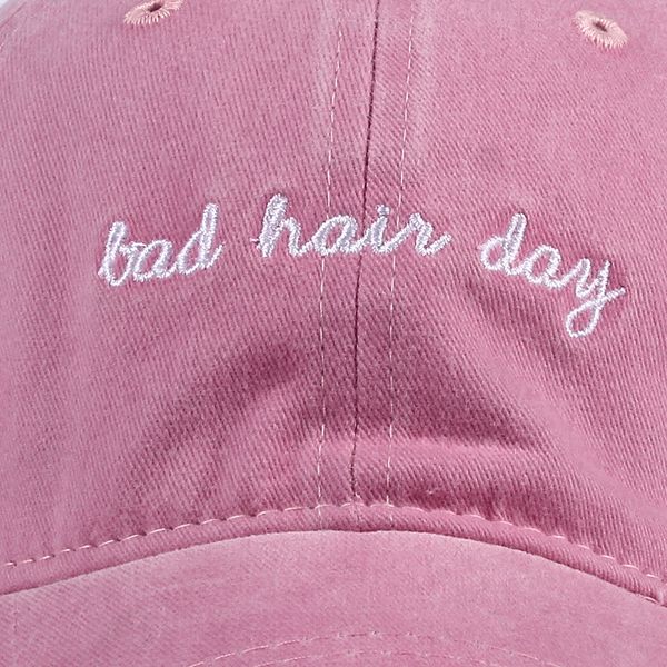 

new bad hair day cap washed baseball cap women men hat cap casual snapback letter dad hat summer cotton adjustable bone male, Blue;gray