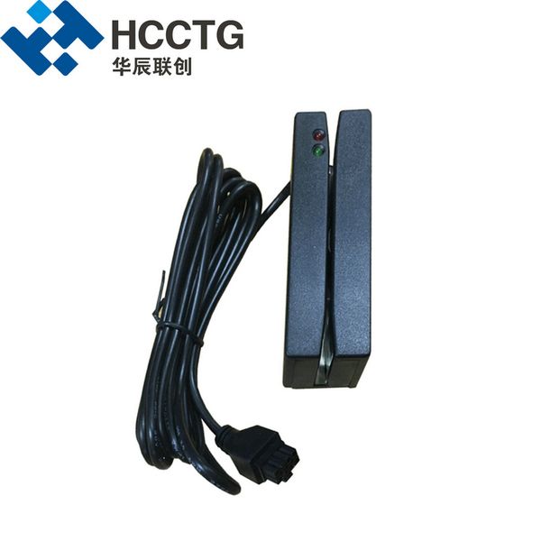 

price small size black 1&2&3 track msr magnetic card reader with buzzer and led hcc790