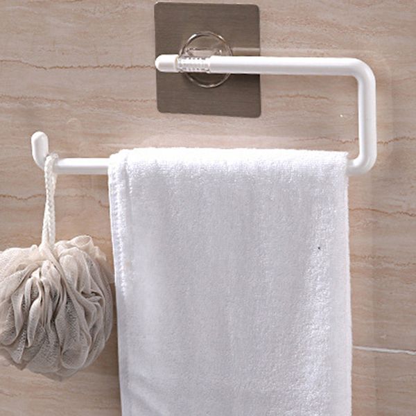 

strong magic flexible sticker plastic hand towel ring holder for bathroom towel rack multifunctional storage shelf