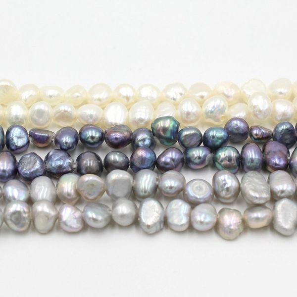 

3-5mm natural white grey freshwater pearl irregular spacer loose beads for accessories jewellery making diy bracelet 15''/strand