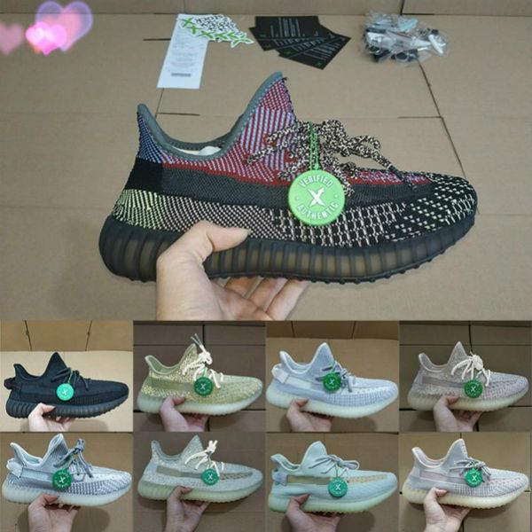 

2020 new with box stock x kanye west v2 running shoes for mens women black angle static reflective lundmark antlia designer shoes big 12