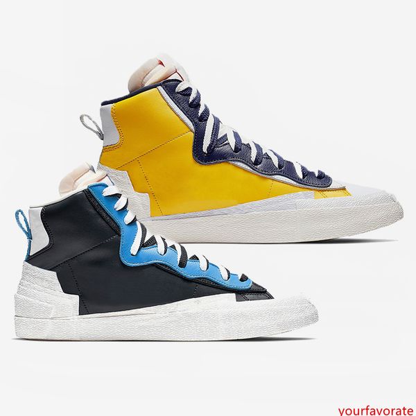 

2020 sacai x blazer mid with dunk mens running shoes high cut white grey black university blue varsity maize men sports sneakers 40-45