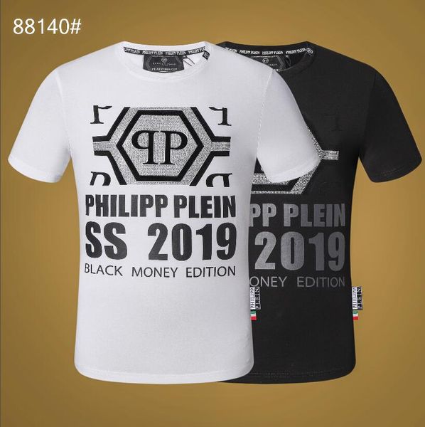 

2019 trendy summer fashion designers men's shirt t-shirt letter embroidery t-shirt men's brand short sleeve t-shirt blouse-027, White