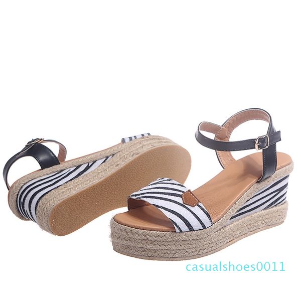 

sandals women summer ladies fashion girls leopard shoes woman sandals wedges buckle casual shoes buty damskie sandaly c11, Black