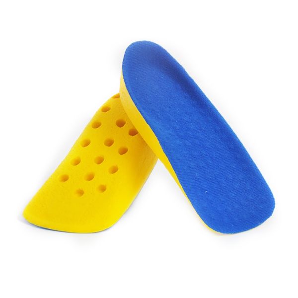 

1 pair 2cm high increasing heel lift half insoles in sock pad insole, Black