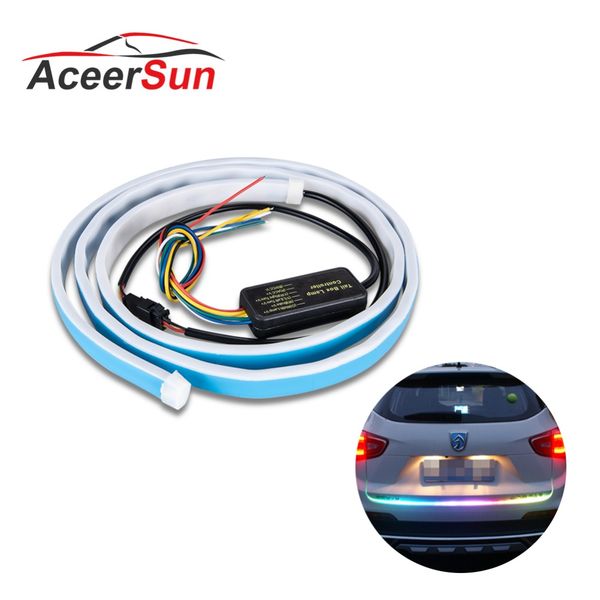 

aceersun led car colorful taillights streamer horses led lights steering brakes anti-rear warnings modified universal backup