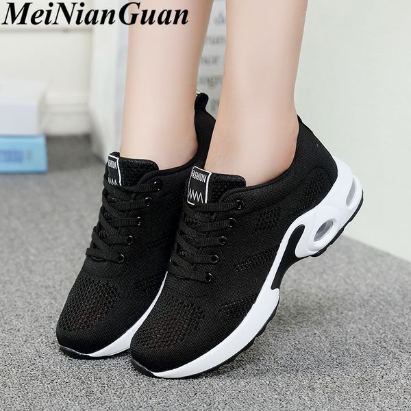

air cushion sneakers woman sports shoes sport woman shoe mesh running shoes ladies ultralight jogging black plus sizes b9