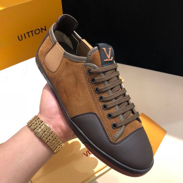 

престижное обучение мужские баскетбольные кроссовки обувь печати кожа моды классические случайные кроссовки для мужчин обувь для тенниса, Black