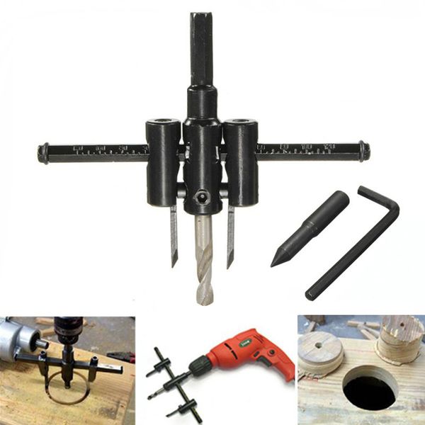 

wood circle hole saw drill bit cutter adjustable 120 200 300mm aircraft type circle hole saw cutter cordless woodworking tools