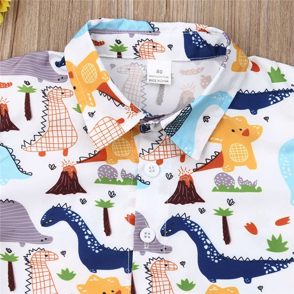 

малыш детские мальчики одежда set summer динозавр печати короткие sleweve футболки брюки шорты детские костюмы детская одежда мальчики set, White