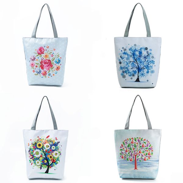 

women shoulder bag wholesale daily use eco shopping bag female tote handbag lady print shoulder bags canvas