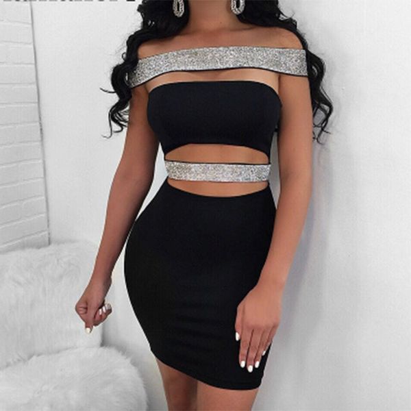 

slash neck bandage women dress women dresses off shoulder vestidos, Black;gray