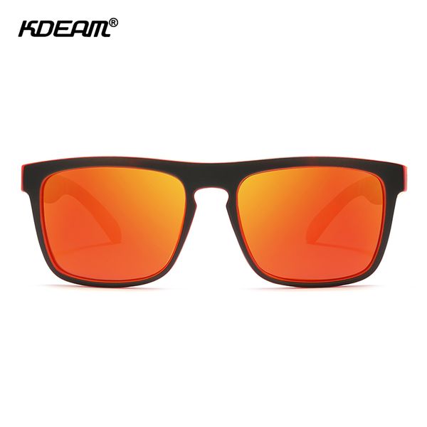 

kdeam flat polarized men sunglasses square unrivaled colors mirror sunglass casual shades with hard case category 3 y200619, White;black