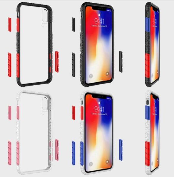 Funda de Silicona Transparente a Prueba de Golpes para iPhone 6//6s 7 8 10 protegido claro Plus