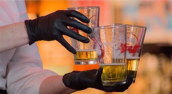 

micro-elastic transparent 9 glove pvc inch rubber latex safety universal cleaning work finger gloves