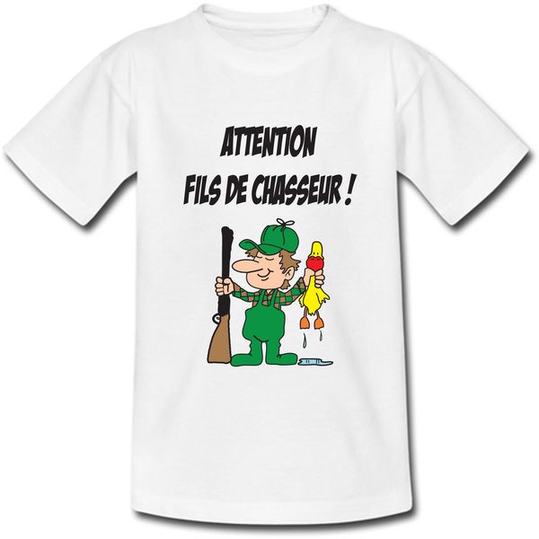 Gratuit Images T Shirt Adulte Attention Fils De Chasseur Chasse Humour Du S Au actualisé salutations