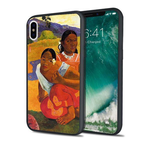 

capa tahiti woman art phone case for iphone 11 pro xs max xr 8 7 6s plus 5s se 5 case black soft silicone cover.