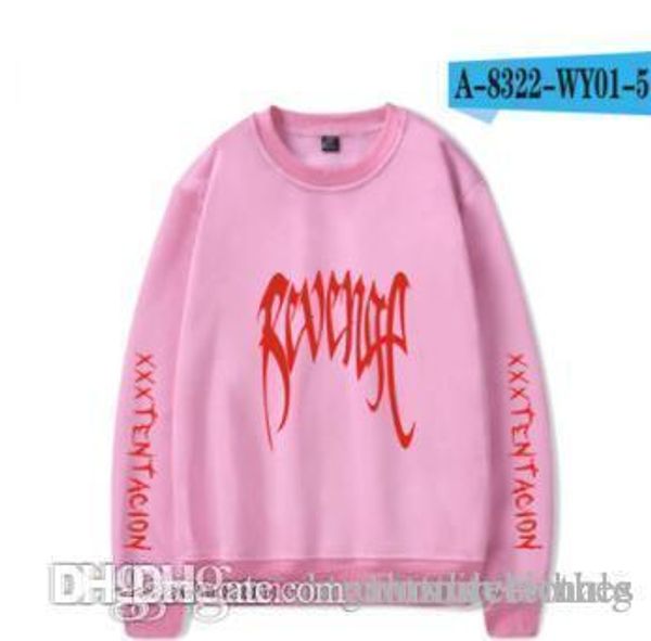 

2018 горячих рэпер толстовка мужского revenge xxxtentacion designer o-образный вырез кофта с длинным рукавом tops, Black