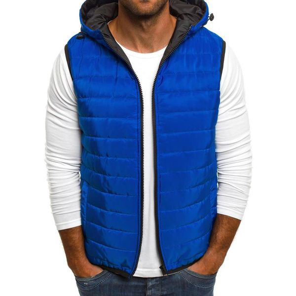 

zogaa brand parka vests men 2020 new slim warm sleeveless jackets men waistcoat hooded vest casual coats winter jacket vest, Black;white