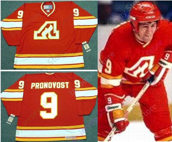 

Custom JEAN PRONOVOST Atlanta Flames 1979 CCM Vintage Throwback Hockey Jersey