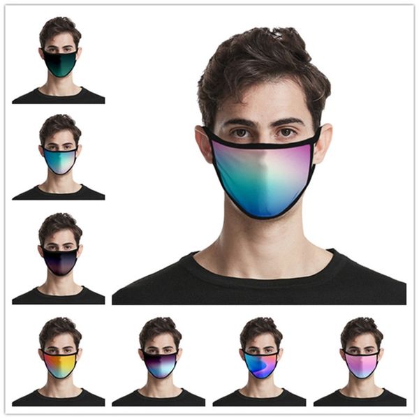 

маски санитарной мода ice шелковых упругие ear loop лица пылезащитных дышащий рот нос защита aurora color gradient 3d печатных масок