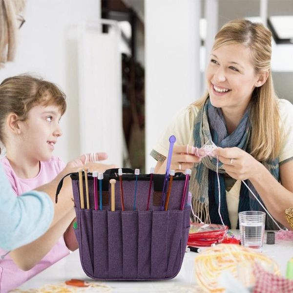 

portable knitting bag wool crochet storage bags sewing needles organizer