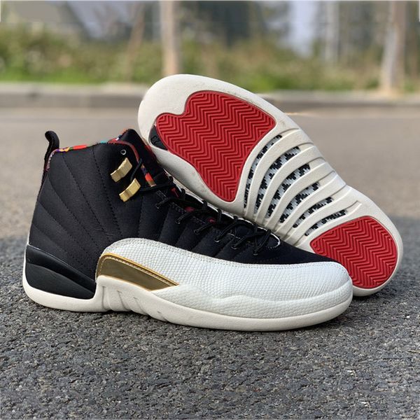 

2019 CNY Cspace Basketball Shoes 12 12s Mens Black White Fashion Design Outdoor Trainer Sports Sneakers Designer Shoes High Quality