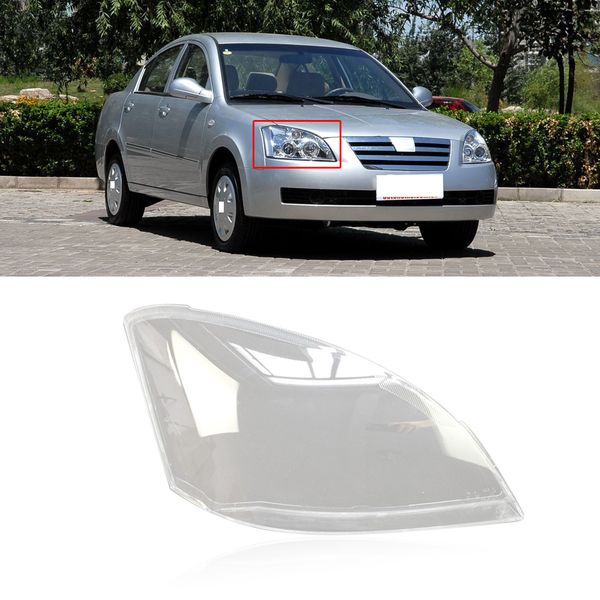 

capqx for chery a5 front bumper headlight head lamp cover lampshade waterproof bright lamp shade shell lampcover protector cap
