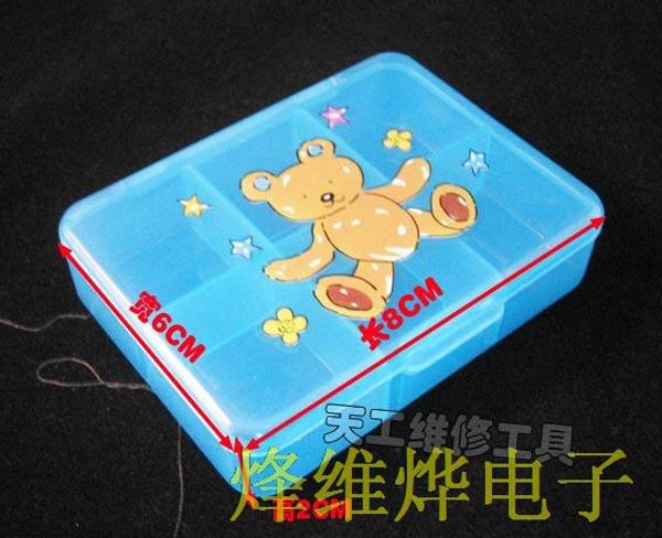 

6 small cell mini patch components box parts box chip ic