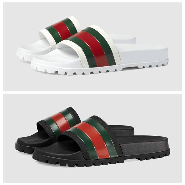 

Высокое Качество Роскошные Дизайнерские Мужчины Пляжные Тапочки Лето Черный Бел