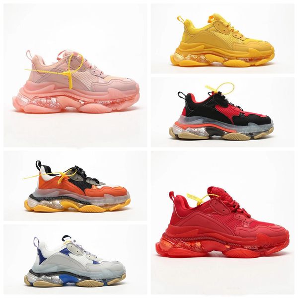 

020 fashion paris sneaker triple s casual dad shoes for men women vintage old grandpa trainers 36-45, Black