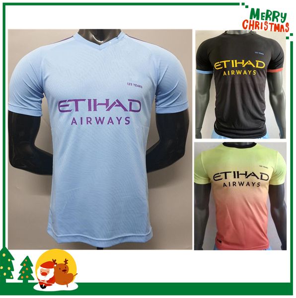 

версия игрока 19 20 манчестер рубашка 2019 2020 город футбол спорт джерси, Black;yellow