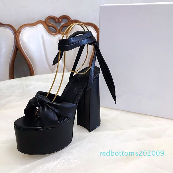 

women designer shoes pleather leaf decorate open toe 14cm high heels sandals shoes for woman plus size 35-40 r09, Black