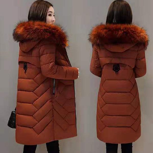 

mom girls long fund self-cultivation western style overknee winter down cotton-padded jacket thickening cotton-padded clothes, Black