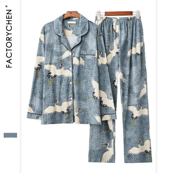 

autumn&winter women's pajamas set 100% cotton korean long sleeve sweet loose sweaters women sleepwear cartoon pyjamas sets, Black;red