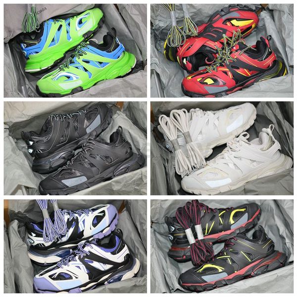 

track 3.0 tess s. gomma trek low sneakers muti color triple s clunky casual shoes authentic designer shoe, Black