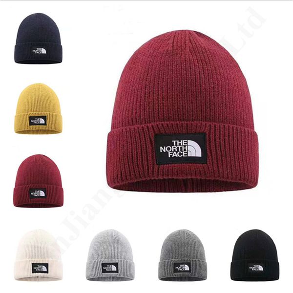 

7color the north winter hats knit beanie women men face fleece crochet caps outdoor warm ski hat nf touques knitted caps headwears c120509, Yellow