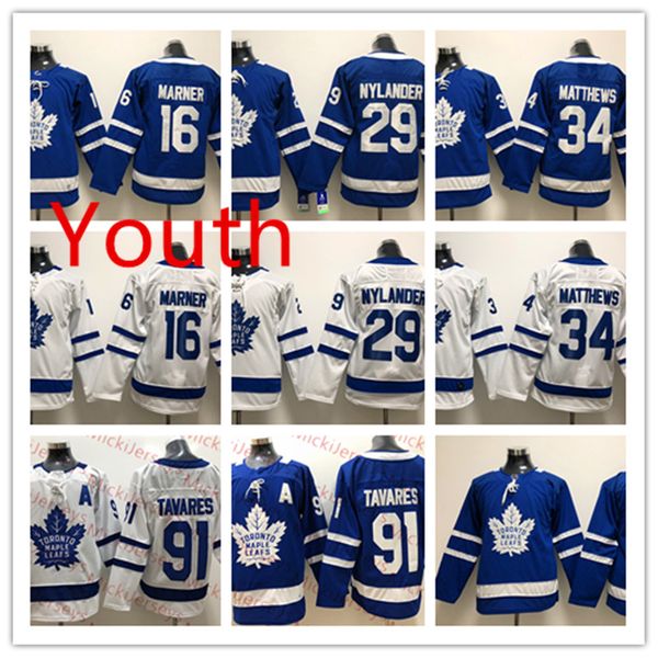 

Youth Toronto Maple Leafsohn John Tavares Jersey Kids 16 Mitchell Marner 29 William Nylander #34 Auston Matthews Toronto Maple Leafs Jersey