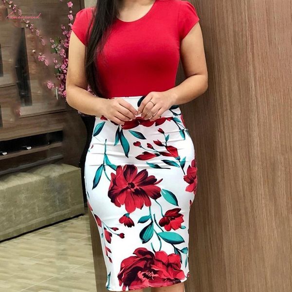 

summer short sleeve knee length bodycon package hip party dresses fashion women elegant stripes print pencil dress, Black;gray
