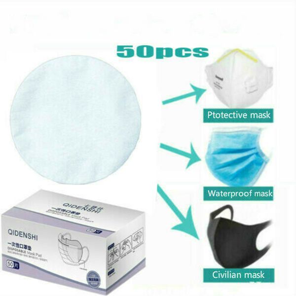 

all-around use disposable mask pads 50pcs/box replacement mask accessory anti dust protective non-woven masks pad only ooa7657