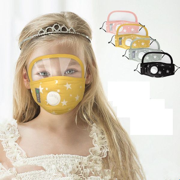 

face masks with breathing valve removable full face protective reuseable masks kids dust-proof anti-fog cycling mask kha253