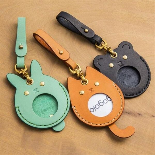

selling cute cartoon key buckle men and women couple pu leather keychain wholesale in 2020, Silver
