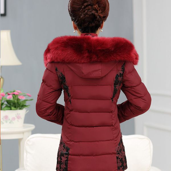 

middle aged and elderly people women's dress-style cotton overcoat 50-year-old 60 short middle-aged women dress cotton coat midd, Blue;black