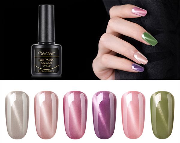 

nusx 3d cat eye gel nail polish magnet effect uv led gel nail polish chameleon magnetic varnishes manicure lacquer ge067, Red;pink